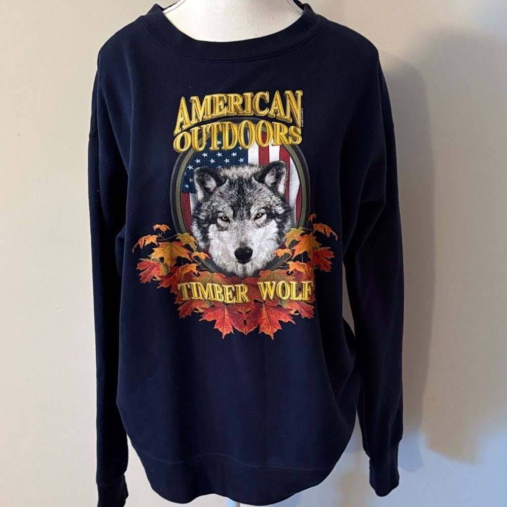 Vintage Navy Timber Wolf Sweater. Size XL